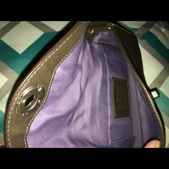 New. Coach brown shoulder bag. 5.5 L x 9.5 W - Picture 5 of 5